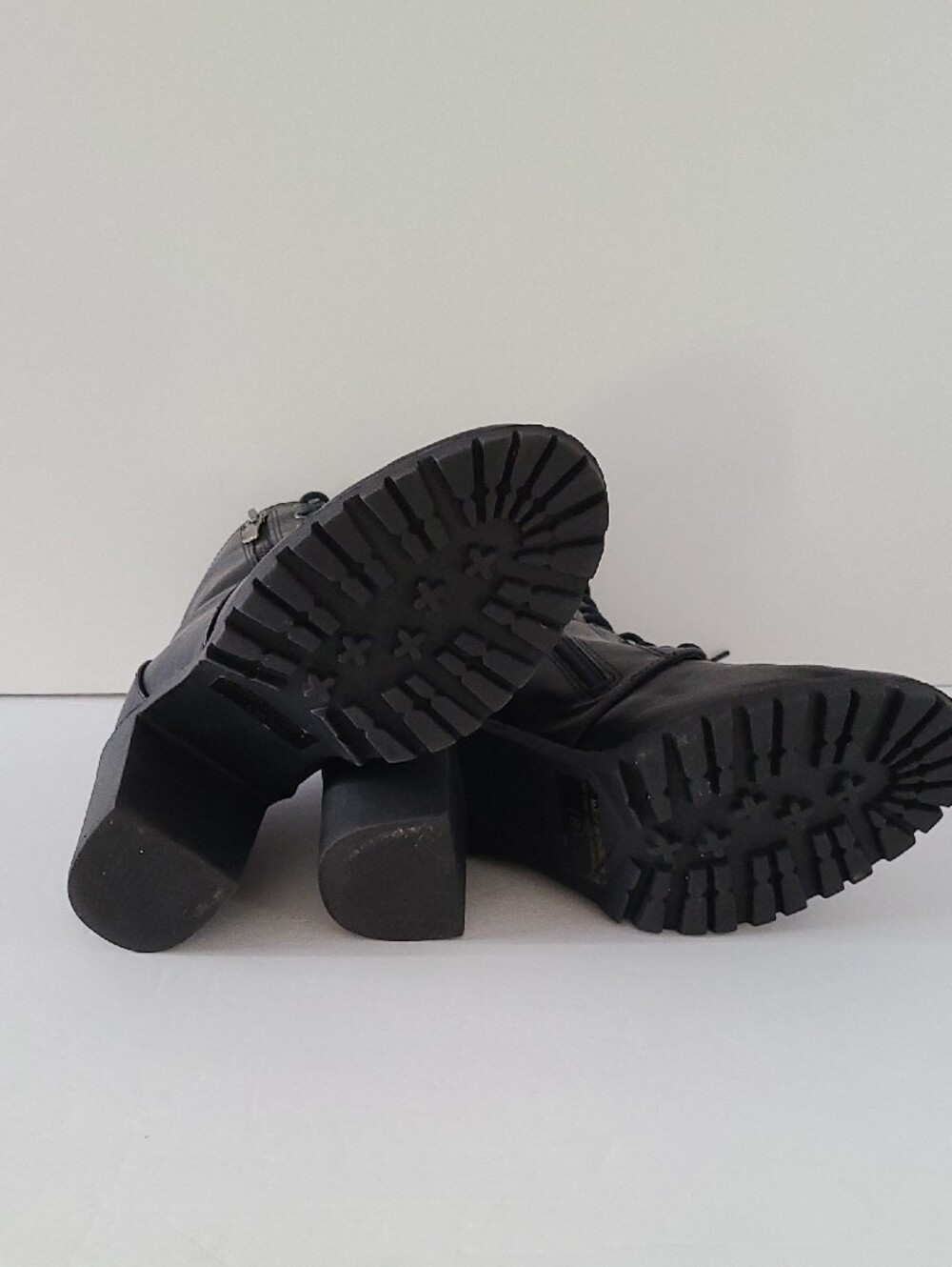 Dream Pairs “Silverado”Chunky Heel Combat Ankle Boots–Lace‑Up + Side Zipper–SZ 8 - Picture 3 of 15